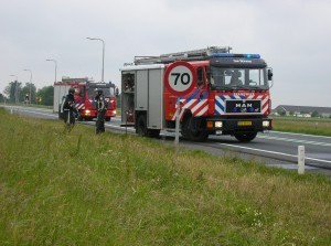 Voertuigbrand N59 kruispunt Schaapsweg 