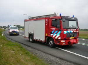 Voertuigbrand N59 kruispunt Schaapsweg 