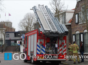 Overkapping in brand Eendrachtstraat Middelharnis