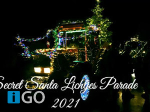 Video geslaagde Secret Santa Lichtjes Parade door dorpen Goeree-Overflakkee