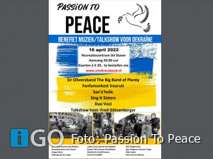 Passion to Peace - Talk-/Music Show Benefiet voor Oekraïne in De Staver