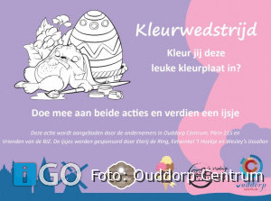Op zoek naar de Easter bunny’s in Ouddorp Centrum