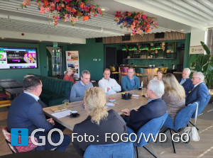 VVD-minister Mark Harbers met ondernemers Goeree-Overflakkee