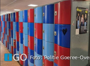 Kluisjescontrole door politie op middelbare scholen Goeree-Overflakkee