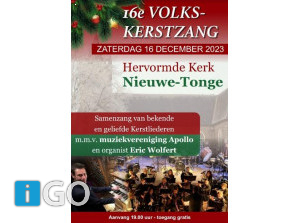 Zing mee met de 16e Volkskerstzang in Nieuwe-Tonge