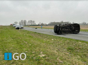 Ongeval vrachtwagen met busje N59 Oude-Tonge - Den Bommel