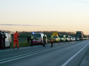 Ongeval door keren op N59 Schaapsweg
