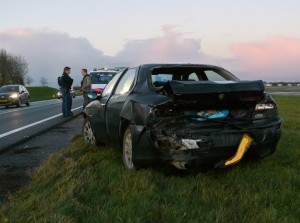 Ongeval door keren op N59 Schaapsweg