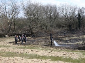 Gras in brand tijdens maaiwerkzaamheden Ouddorp