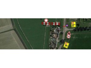 Kruising Schaapsweg-Langeweg Achthuizen geheel weekend afgesloten