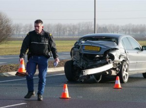 Ongeval vanwege rijden door rood licht